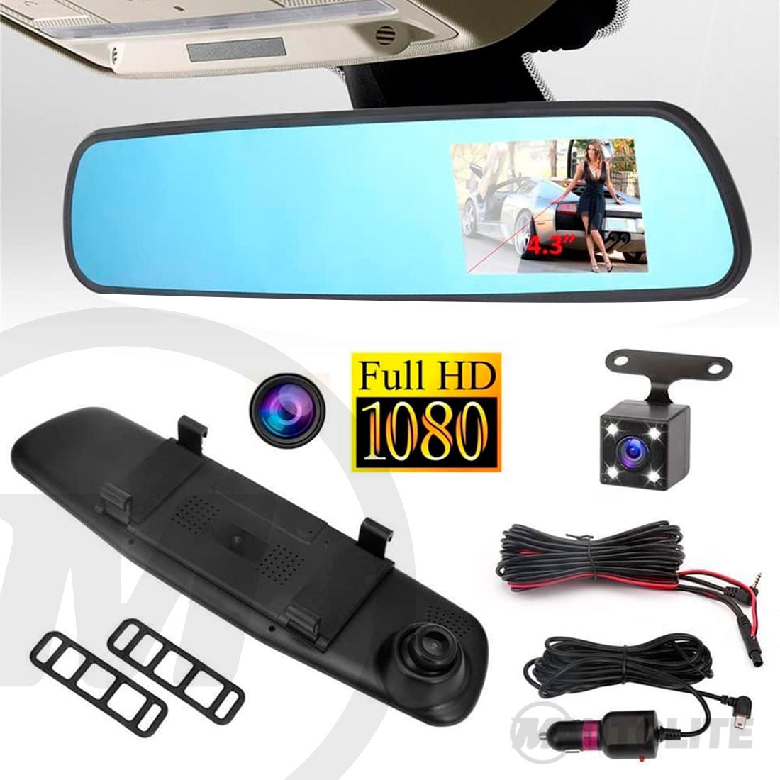 📹📹📹CÁMARA FRONTAL TIPO ESPEJO+ CAMARA DE REVERSA🚗🚗