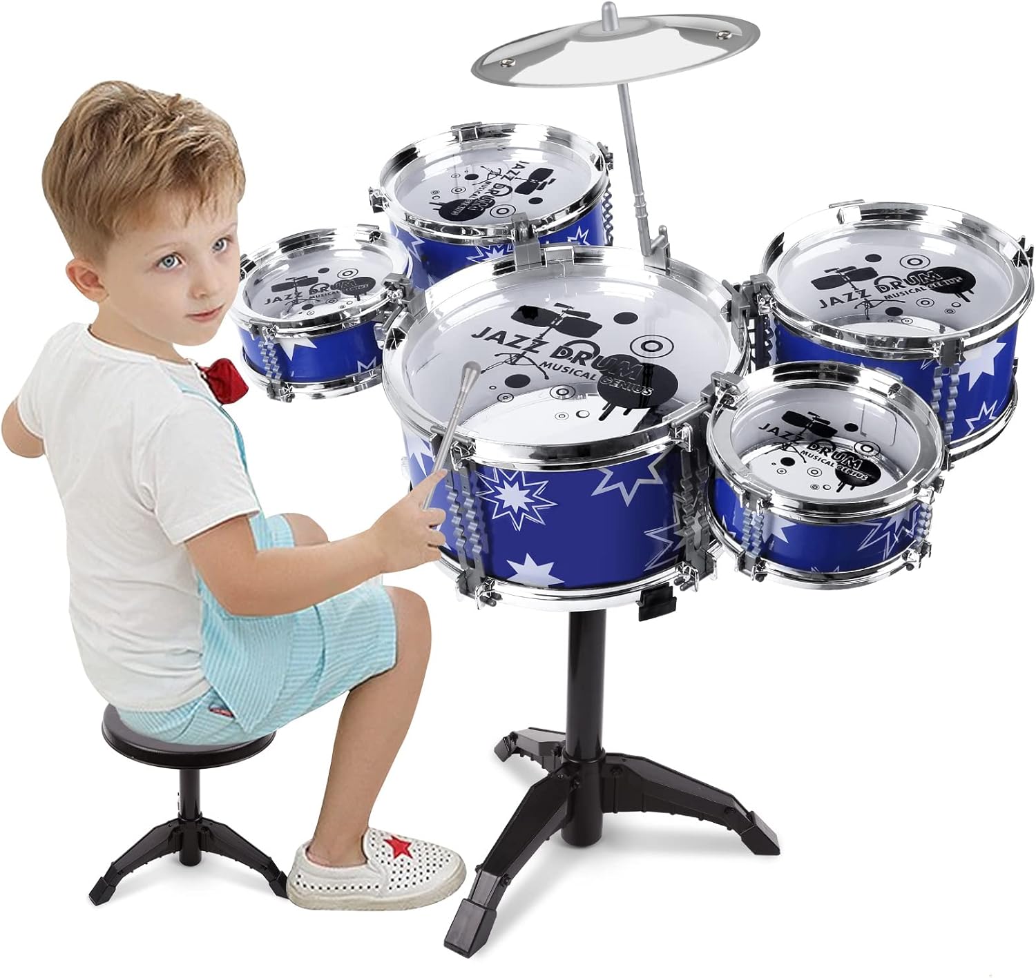 Conviértete en una estrella de rock con este set de batería para niños! ✨