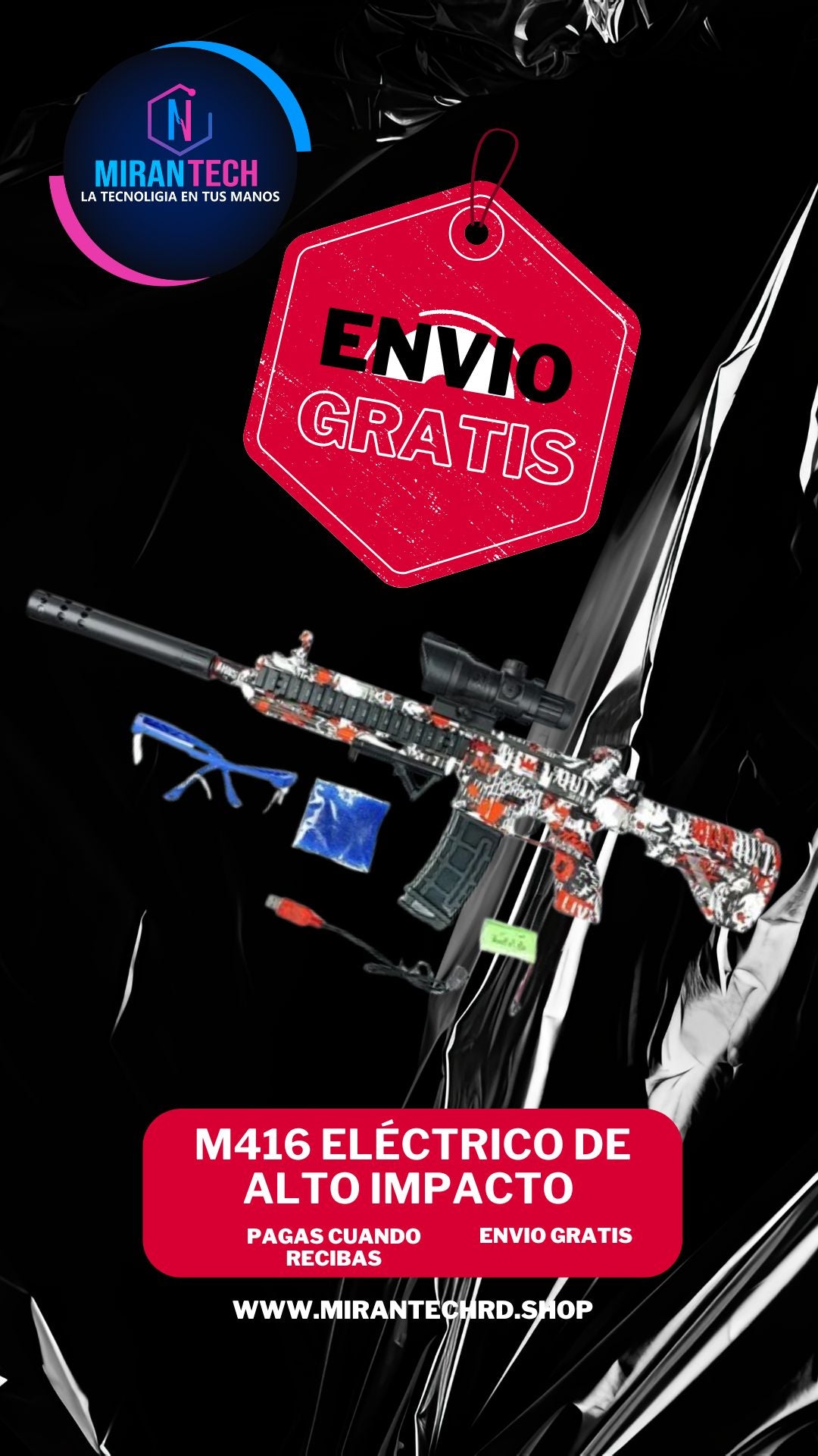 💥 "M416 Eléctrico de Alto Impacto – ¡Diversión asegurada en cada disparo!"
