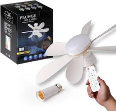 ABANICO TIPO BOMBILLO - FLOWER FAN LIGHT CEILIN (4 ASPAS)