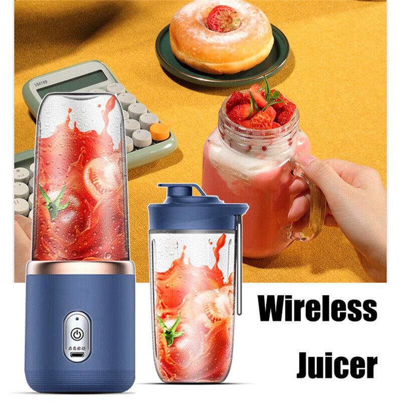 LICUADORA PORTÁTIL, MINI JUGO DE FRUTAS DE 400 ML, TAZA DE 6 CUCHILLAS, DE ALTA POTENCIA, LICUADORA DE BATIDOS