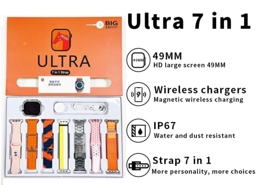 SMARTWATCH ULTRA 3 + 7 CORREAS – VERSATILIDAD Y ESTILO PARA CADA OCASIÓN" ⌚
