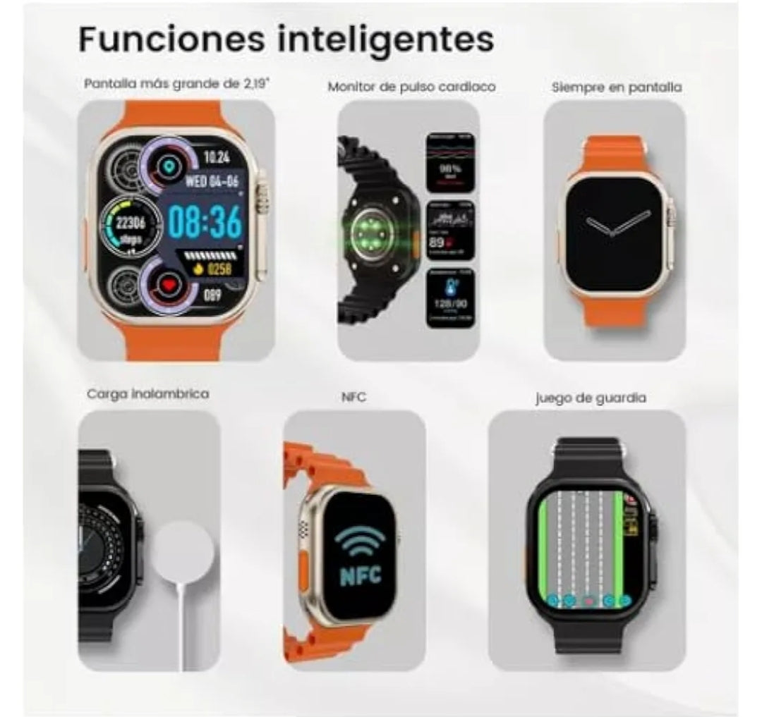 SMARTWATCH ULTRA 3 + 7 CORREAS – VERSATILIDAD Y ESTILO PARA CADA OCASIÓN" ⌚